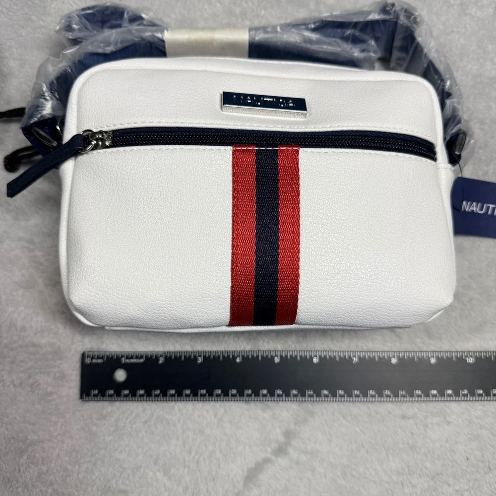 Nautica Camera Crossbody Bag Womens Small White‎ Red Blue Bowline CN2201/P02